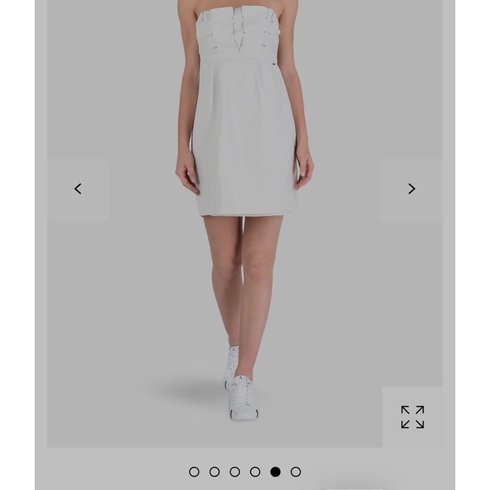 Armani Exchange Mini Pencil Dress with Tie Front for Cocktail